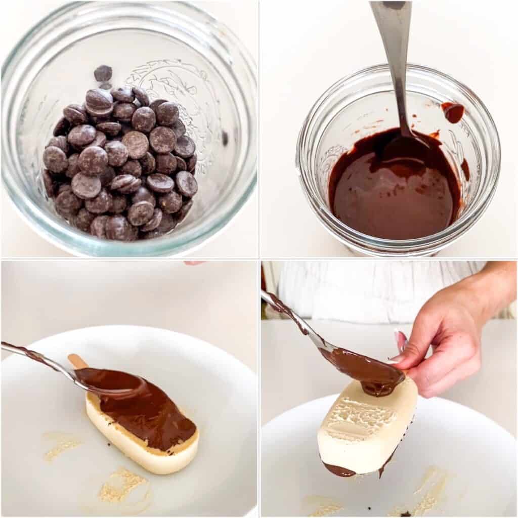 melted chocolate on dairy free ice cream recipe
