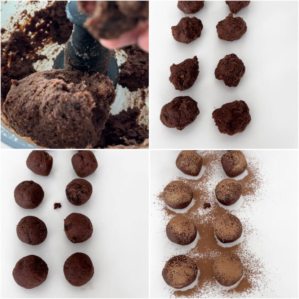 chocolate date balls with cacao