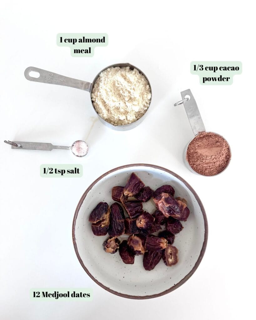 chocolate date balls ingredients 