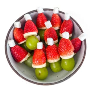 Santa Hat Christmas Fruit Platter
