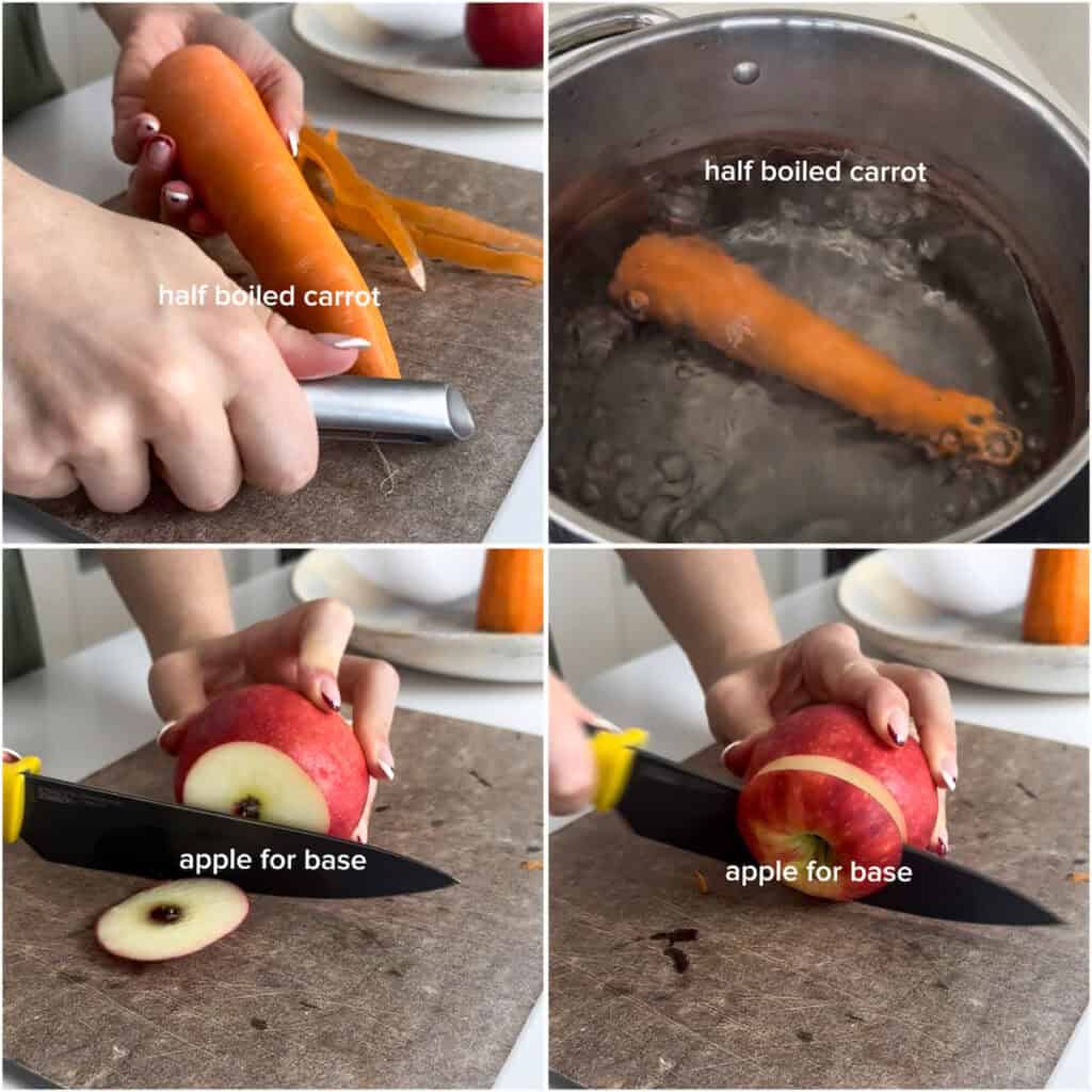 carrot for christmas tree fruit platter