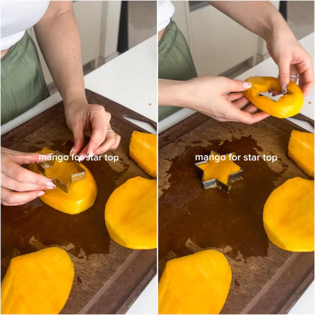 mango star for christmas tree fruit platter