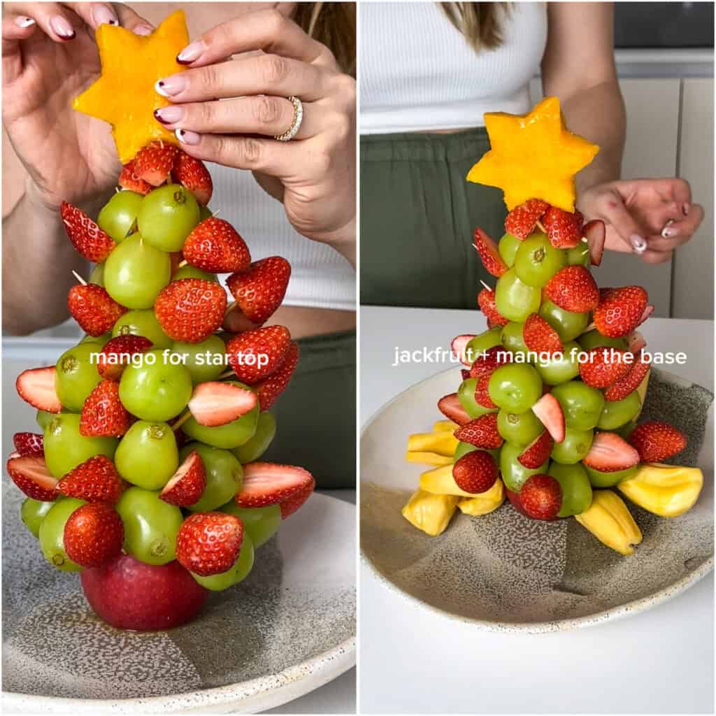 christmas tree fruit platter