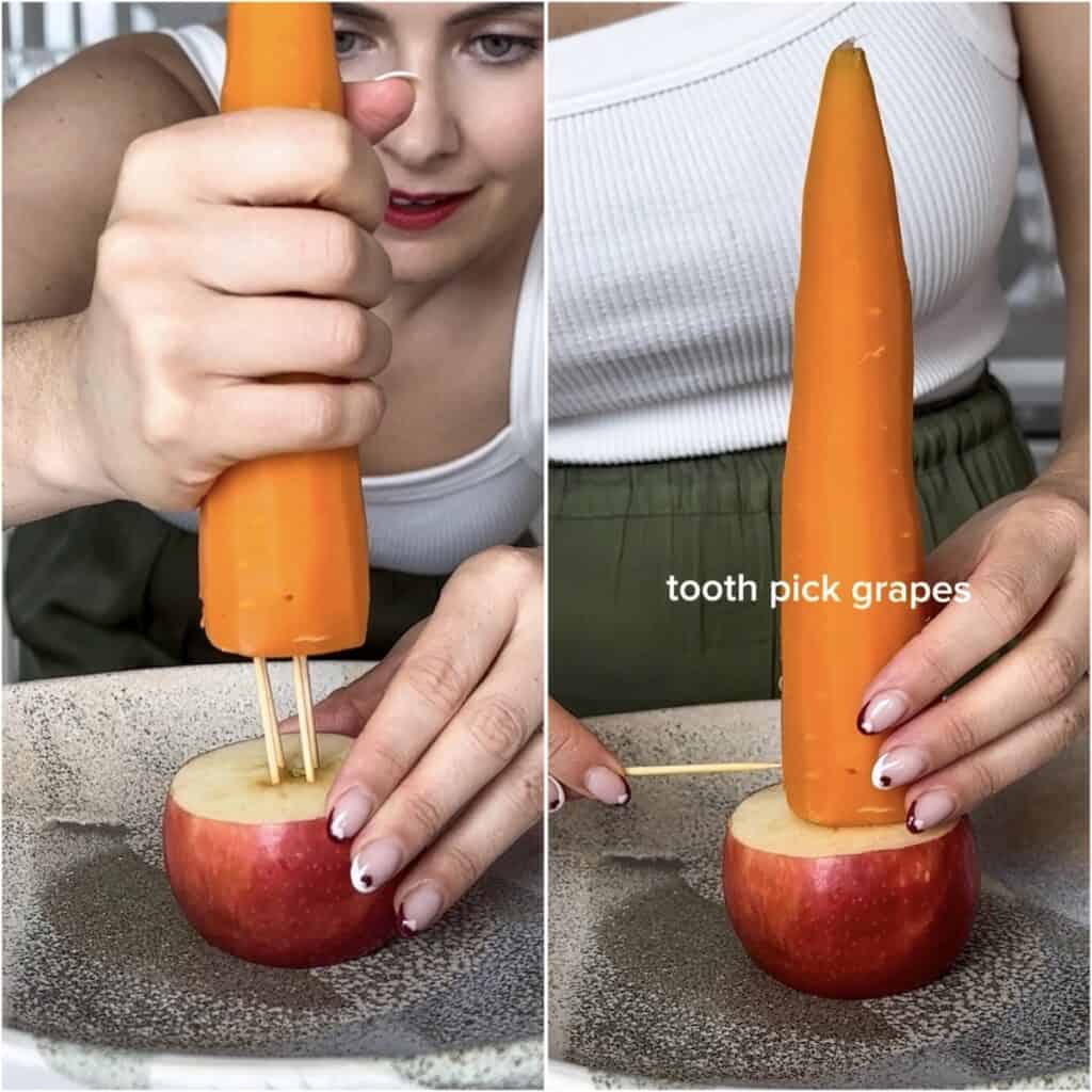 carrot for christmas tree fruit platter